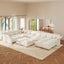 LLappuil Modular Sectional Sofa, Sectional Couch with Storage Seat, Oversized Corduroy Sofa Couch with Adjustable Arms Backs for Living Room Beige