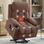 LLappuil Power Lift Recliner Chair, Massage Recliner Chair with Heat, Reading Chair with Side Pocket, USB Charge Port, Remote Control for Living Room, Bedroom Brown