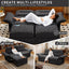 LLappuil Pull Out Sofa Bed Queen Size, Loveseat Sofa Convertible Sleeper Sofa Bed, Velvet Sofa Couch with Adjustbale Armrest, USB Charging Port for Living Room Gray