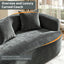 LLappuil 114" Sectional Sofa, Oversized Curved Modular Sectional Couch with Deep Seat, Chenille Boneless Sofa Couch for Living Room