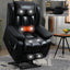 LLappuil Lift Power Recliner Chair, Dual Motor 8-Point Vibration Massage Recliner Chair with Heat, Genuine Leather Nursery Glider Rocker Recliner Chair for Living Room, Bedroom Black