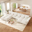 LLappuil Modular Sectional Sofa, Sectional Couch with Adjustable Arms Backs & Storage Seat, Oversized Corduroy Sofa Couch for Living Room Beige