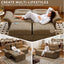 LLappuil Pull Out Sofa Bed Queen Size, Loveseat Sofa Convertible Sleeper Sofa Bed, Velvet Sofa Couch with Adjustbale Armrest, USB Charging Port for Living Room Camel