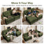 LLappuil 69" Loveseat Sofa, Modular Sectional Couch with Movable Ottoman, Cloud Chenille Sofa Couch for Living Room