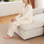LLappuil Sectional Sofa, Cloud Sectional Couch with Movable Ottoman, 4 Seat Chenille Sofa Couch for Living Room Beige