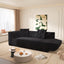 LLappuil 80" Futon, 3 Seat Sofa Convertible Sofa Bed, Chenille Sofa Couch for Living Room Black