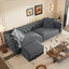 LLappuil Pull Out Sofa Bed King Size, 98" Tufted 3 Seat Sofa Convertible Sleeper Sofa Bed, Oversized 28" Deep Seat Velvet Sofa Couch for Living Room Dark Gray