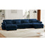 LLappuil 166" Sectional Sofa, Modular Sectional Couch with Double Movable Ottoman, Oversized Velvet Cloud Couch for Living Room