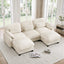 LLappuil 104" Sectional Sofa, L Shaped Modular Sectional Couch with Movable Ottoman, Cloud Chenille Sofa Couch for Living Room