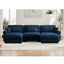 LLappuil 130" Sectional Sofa, Modular Sectional Couch with Double Movable Ottoman, Oversized Velvet Cloud Couch for Living Room