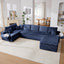 LLappuil 144" Sectional Sofa, Oversized Modular Sectional Couch with Chaise, Magazine Pockets, Removable Armrests, Cloud Boneless Corduroy Sofa Convertible Sofa Bed for Living Room