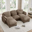 LLappuil 104" Sectional Sofa, L Shaped Modular Sectional Couch with Movable Ottoman, Cloud Chenille Sofa Couch for Living Room