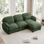 LLappuil 104" Sectional Sofa, L Shaped Modular Sectional Couch with Movable Ottoman, Cloud Chenille Sofa Couch for Living Room