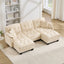 LLappuil 101" Sectional Sofa, Modular Sectional Couch with Double Movable Ottoman, Chenille Cloud Sofa Couch for Living Room