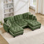 LLappuil 101" Sectional Sofa, Modular Sectional Couch with Double Movable Ottoman, Chenille Cloud Sofa Couch for Living Room