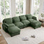 LLappuil 136" Sectional Sofa, U Shaped Modular Sectional Couch with Double Movable Ottoman, Cloud Chenille Sofa Couch for Living Room