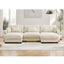 LLappuil 130" Sectional Sofa, Modular Sectional Couch with Double Movable Ottoman, Oversized Velvet Cloud Couch for Living Room