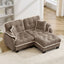 LLappuil 70" Loveseat Sofa, Modular Sectional Couch with Movable Ottoman, Chenille Cloud Sofa Couch for Living Room