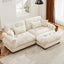 LLappuil 94" Loveseat Sofa, Modular Sectional Sofa with Movable Ottoman, Oversized Velvet Cloud Couch for Living Room