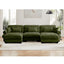 LLappuil 130" Sectional Sofa, Modular Sectional Couch with Double Movable Ottoman, Oversized Velvet Cloud Couch for Living Room