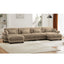 LLappuil 166" Sectional Sofa, Modular Sectional Couch with Double Movable Ottoman, Oversized Velvet Cloud Couch for Living Room
