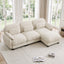 LLappuil 104" Sectional Sofa, L Shaped Modular Sectional Couch with Movable Ottoman, Cloud Chenille Sofa Couch for Living Room