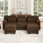 LLappuil 104" Sectional Sofa, U Shaped Modular Sectional Couch with Double Movable Ottoman, Cloud Corduroy Sofa Couch for Living Room