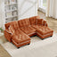LLappuil 101" Sectional Sofa, Modular Sectional Couch with Double Movable Ottoman, Chenille Cloud Sofa Couch for Living Room