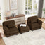 LLappuil 76" Loveseat Sofa, Modular Sectional Couch with Movable Ottoman, Cloud Corduroy Sofa Couch for Living Room