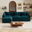 LLappuil 104" Sectional Sofa, Modular Sectional Couch with Movable Ottoman, Chenille Cloud Sofa Couch for Living Room