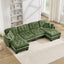 LLappuil 132" Sectional Sofa, Oversized Modular Sectional Couch with Double Movable Ottoman, Chenille Cloud Sofa Couch for Living Room