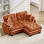 LLappuil 70" Loveseat Sofa, Modular Sectional Couch with Movable Ottoman, Chenille Cloud Sofa Couch for Living Room
