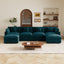 LLappuil 137" Sectional Sofa, Oversized Modular Sectional Couch with Double Movable Ottoman, Chenille Cloud Sofa Couch for Living Room