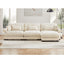 LLappuil 130" Sectional Sofa, Modular Sectional Couch with Movable Ottoman, Oversized Velvet Cloud Couch for Living Room