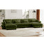 LLappuil 166" Sectional Sofa, Modular Sectional Couch with Double Movable Ottoman, Oversized Velvet Cloud Couch for Living Room