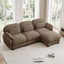 LLappuil 104" Sectional Sofa, L Shaped Modular Sectional Couch with Movable Ottoman, Cloud Chenille Sofa Couch for Living Room