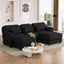 LLappuil 104" Sectional Sofa, U Shaped Modular Sectional Couch with Double Movable Ottoman, Cloud Corduroy Sofa Couch for Living Room