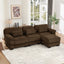 LLappuil 104" Sectional Sofa, L Shaped Modular Sectional Couch with Movable Ottoman, Cloud Corduroy Sofa Couch for Living Room