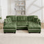 LLappuil 101" Sectional Sofa, Modular Sectional Couch with Double Movable Ottoman, Chenille Cloud Sofa Couch for Living Room