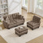 LLappuil 101" Sectional Sofa, Modular Sectional Couch with Movable Ottoman, Chenille Cloud Sofa Couch for Living Room