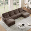 LLappuil 126" Sectional Sofa, U Shaped Modular Sectional Couch with Double Movable Ottoman, Cloud Chenille Sofa Couch for Living Room