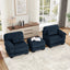 LLappuil 76" Loveseat Sofa, Modular Sectional Couch with Movable Ottoman, Cloud Corduroy Sofa Couch for Living Room