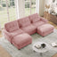 LLappuil 98" Sectional Sofa, U Shaped Modular Sectional Couch with Double Movable Ottoman, Cloud Chenille Sofa Couch for Living Room