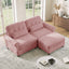 LLappuil 69" Loveseat Sofa, Modular Sectional Couch with Movable Ottoman, Cloud Chenille Sofa Couch for Living Room