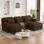 LLappuil 104" Sectional Sofa, U Shaped Modular Sectional Couch with Double Movable Ottoman, Cloud Corduroy Sofa Couch for Living Room