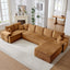 LLappuil 144" Sectional Sofa, Oversized Modular Sectional Couch with Chaise, Magazine Pockets, Removable Armrests, Cloud Boneless Corduroy Sofa Convertible Sofa Bed for Living Room