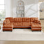 LLappuil 132" Sectional Sofa, Oversized Modular Sectional Couch with Double Movable Ottoman, Chenille Cloud Sofa Couch for Living Room