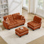 LLappuil 101" Sectional Sofa, Modular Sectional Couch with Movable Ottoman, Chenille Cloud Sofa Couch for Living Room