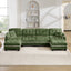 LLappuil 132" Sectional Sofa, Oversized Modular Sectional Couch with Double Movable Ottoman, Chenille Cloud Sofa Couch for Living Room