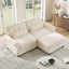 LLappuil 69" Loveseat Sofa, Modular Sectional Couch with Movable Ottoman, Cloud Chenille Sofa Couch for Living Room